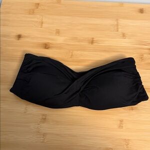 Mossino Size Small Women's Teen Girl Black Strapless Bikini Swim Top